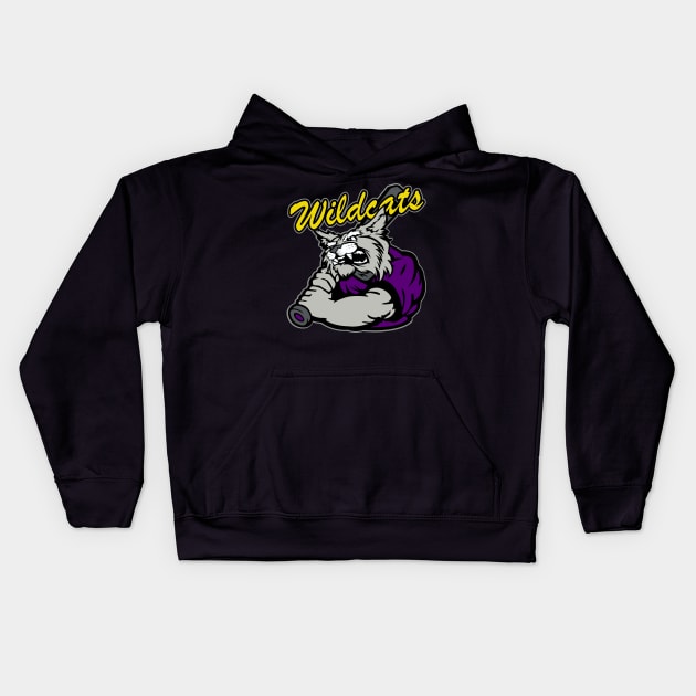 Wildcats Baseball Kids Hoodie by DavesTees